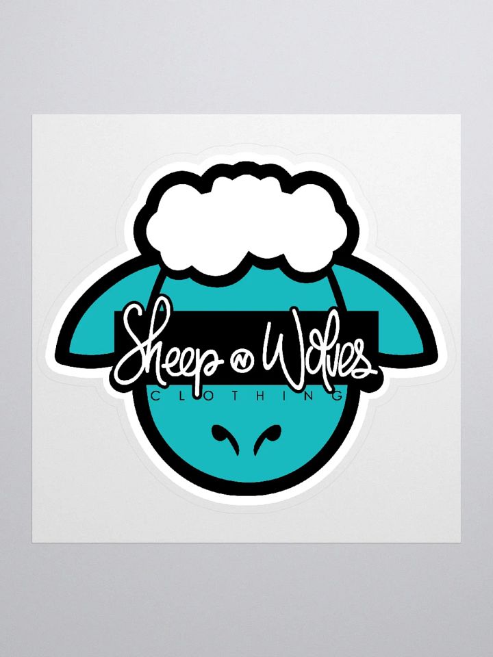 SHEEP N WOLVES LOGO STICKER (TEAL) product image (1)