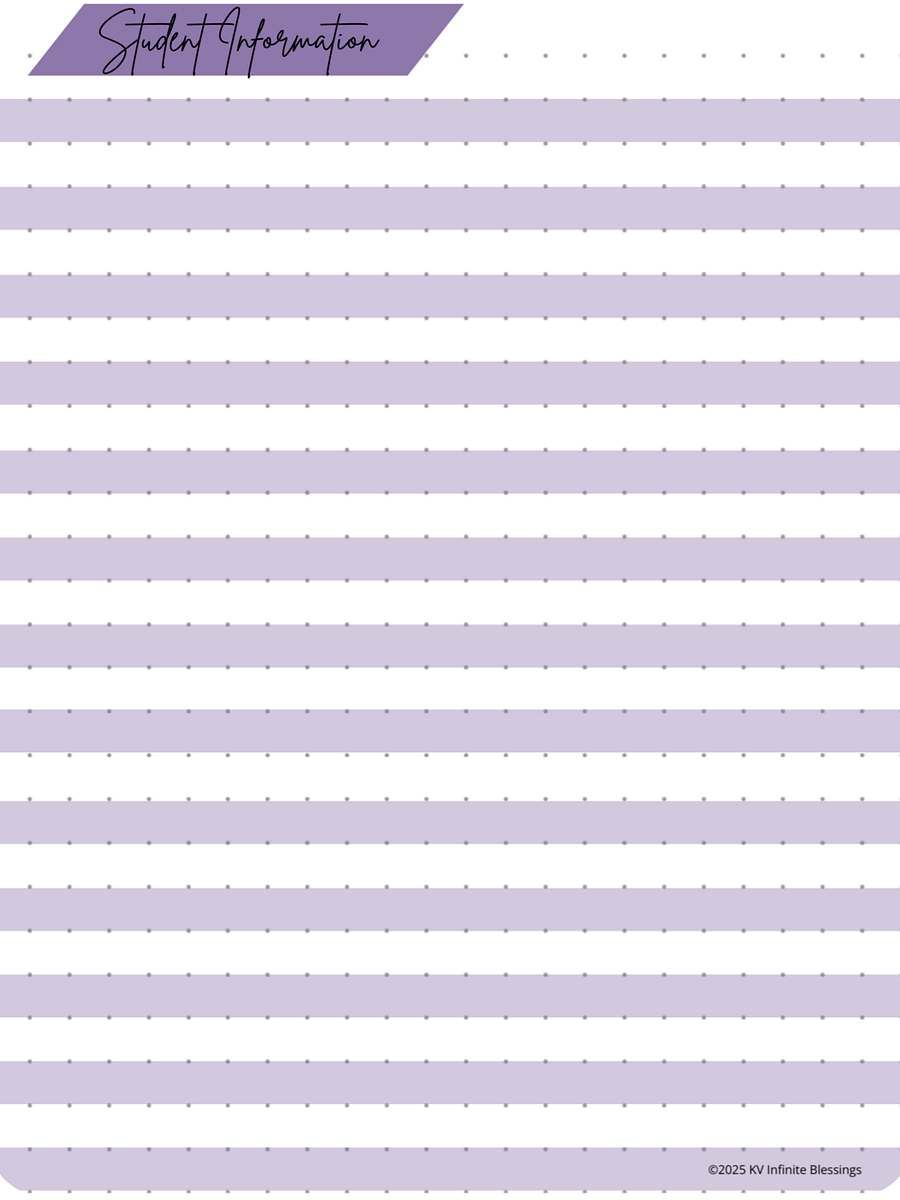 Student Information - Medical | Digital & Printable Bullet Journal Layout for Educators product image (4)
