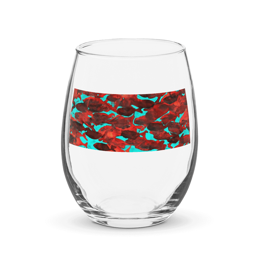 Vibrant Red Fish Stemless Wine Glass product image (1)