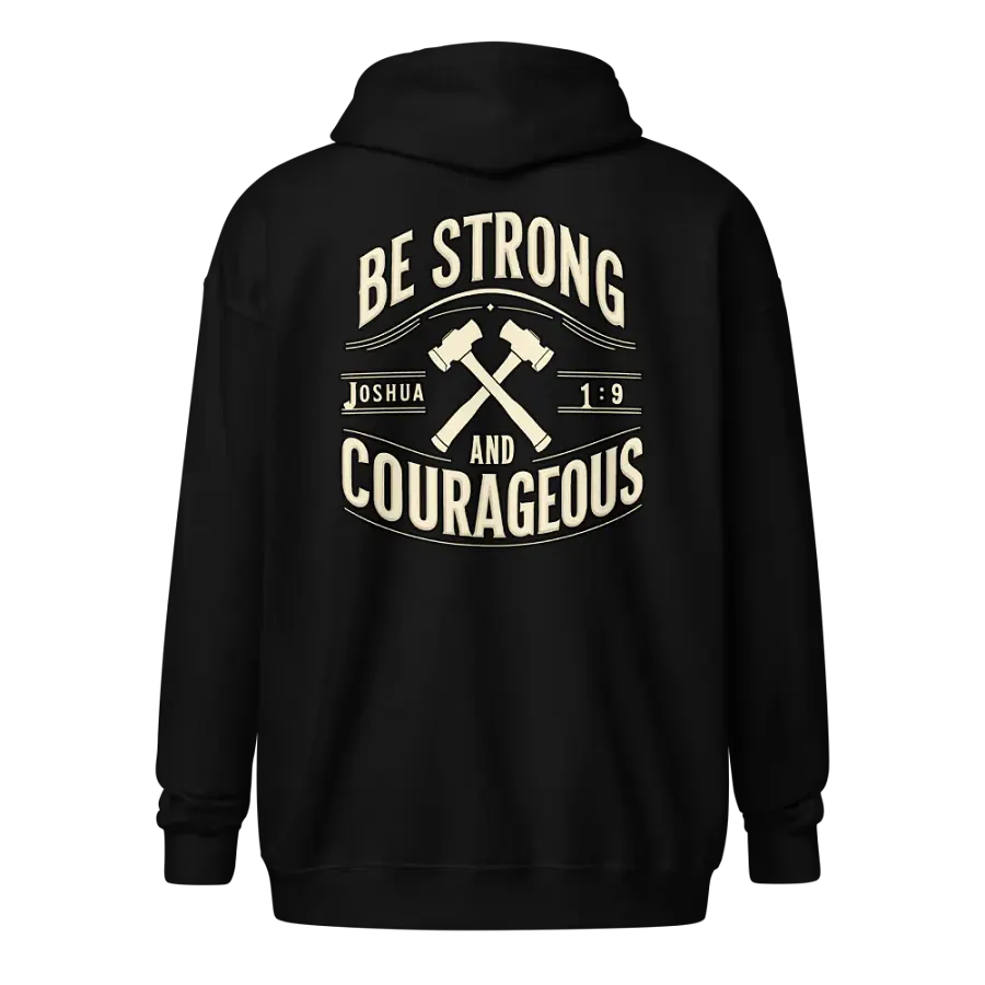 Be Strong and Courageous Zip Hoodie product image (2)