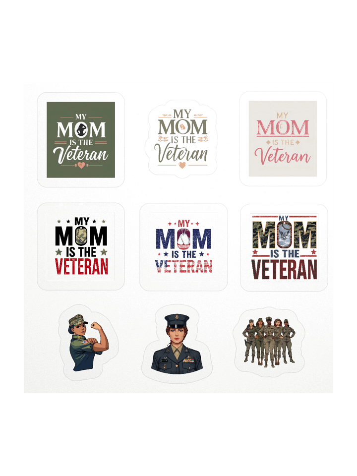 My Mom Is The Veteran Vinyl Sticker product image (1)