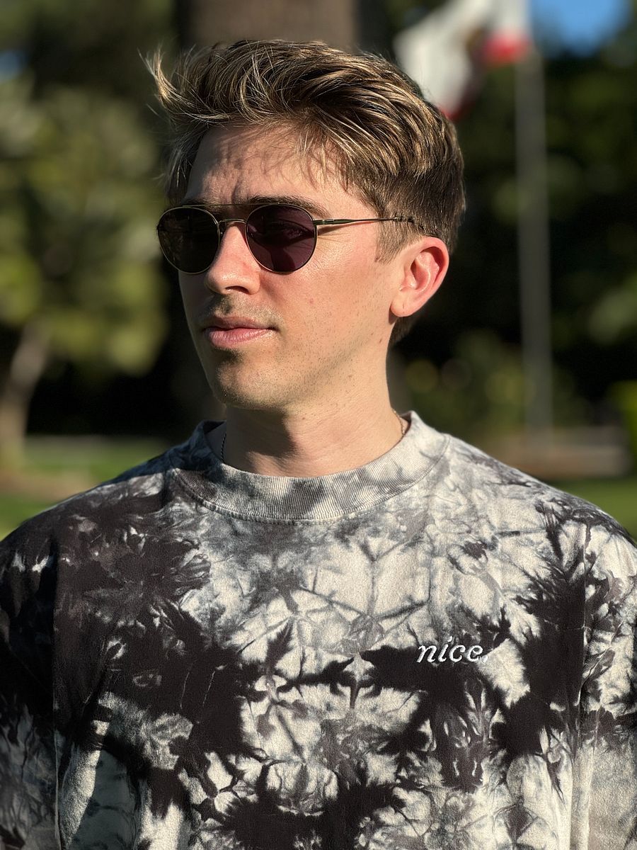 Nice. Embroidered Tie Dye Tee (Black/White) product image (6)