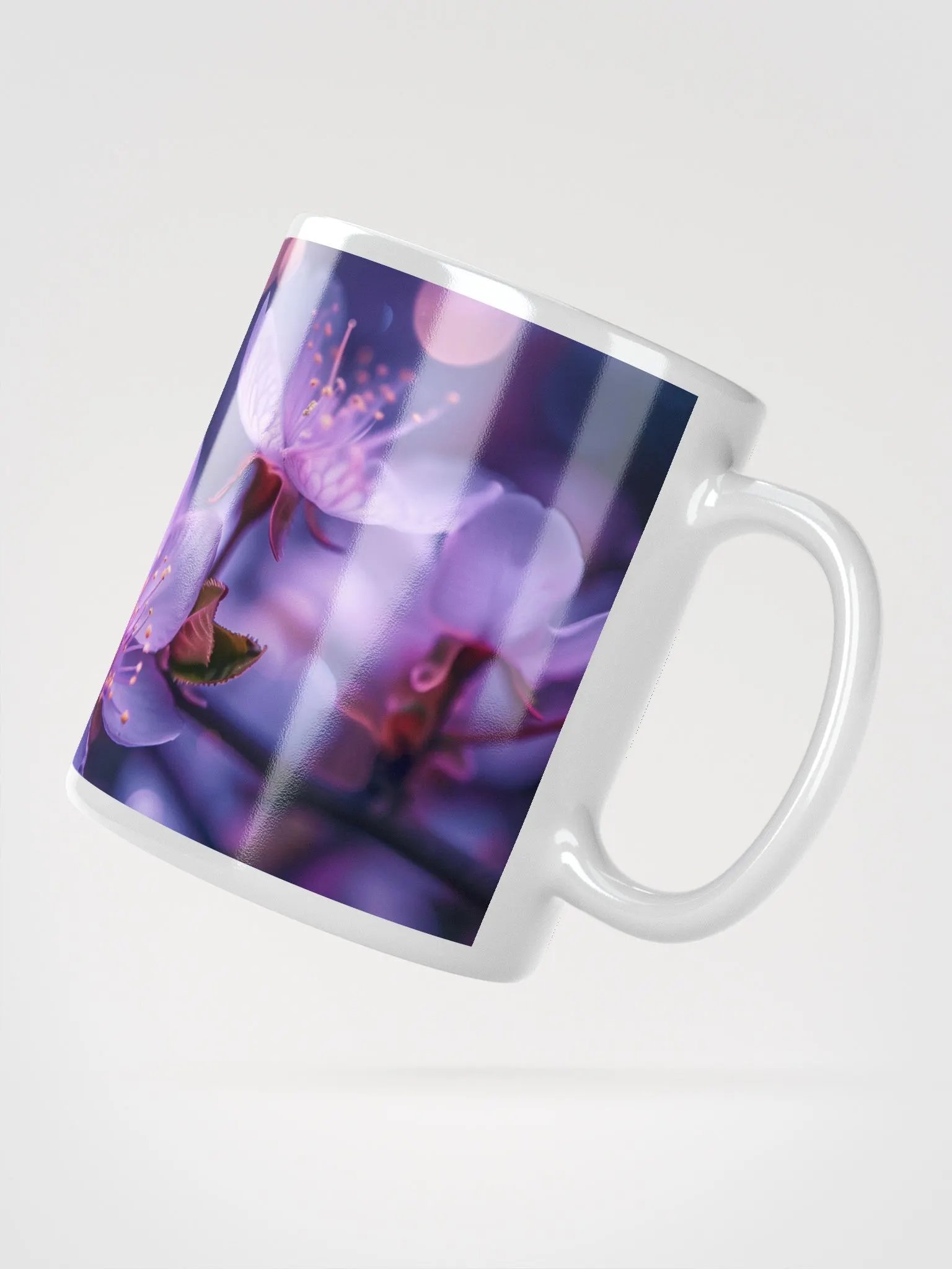Hibiscus Bloom Bliss White Glossy Mug product image (4)