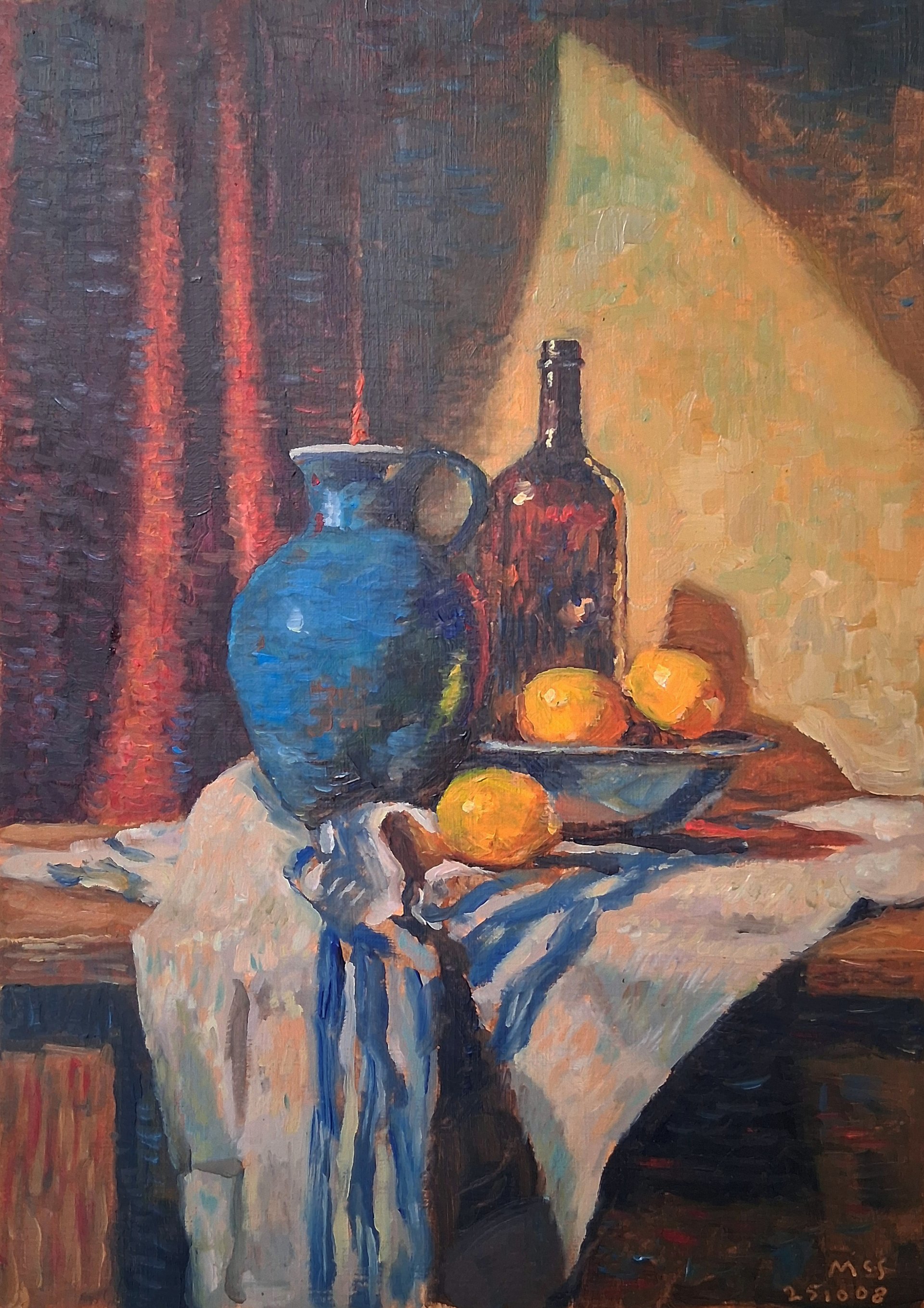 251008 Still Life with Blue Jug Study Original product image (1)