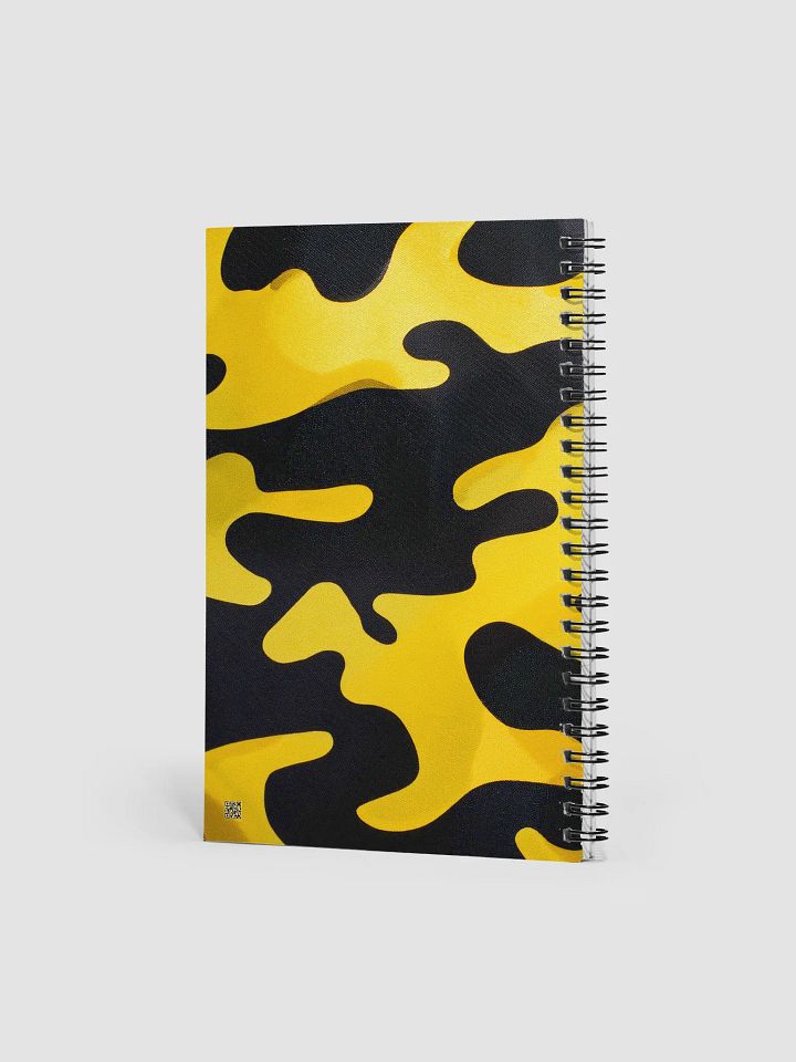 Spiral Notebook black and yellow camo product image (2)