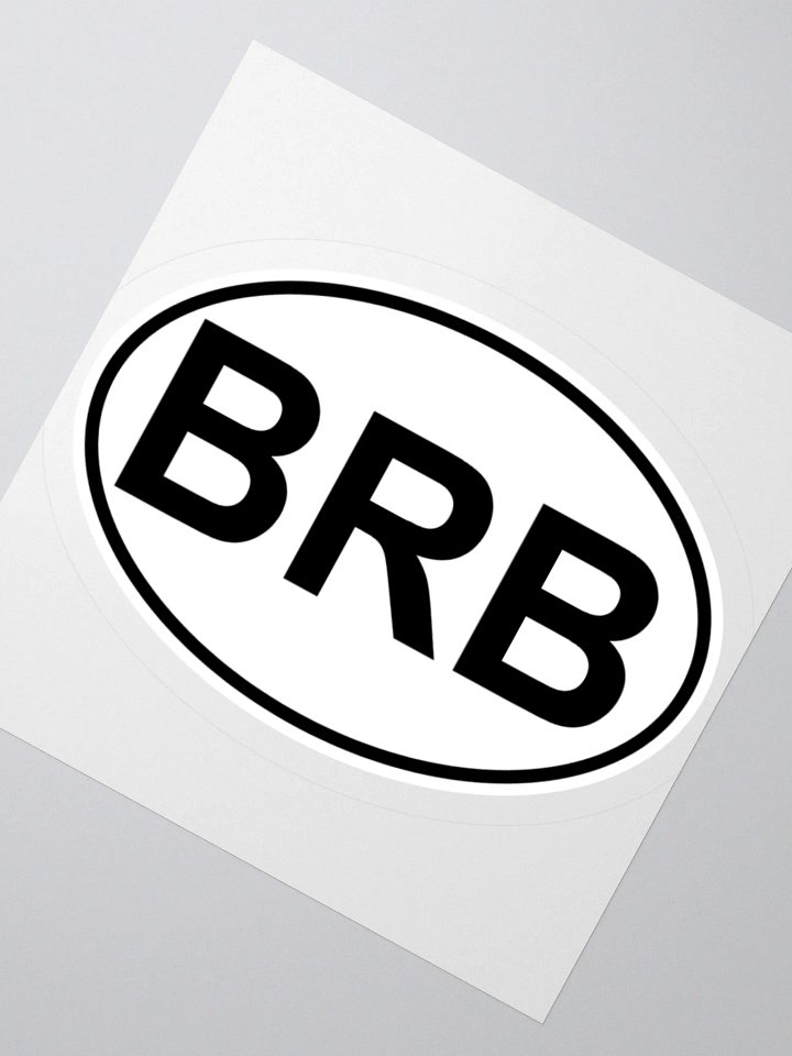 BRB Oval Sticker product image (2)