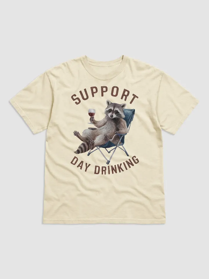 Raccoon Day Drinking T-Shirt product image (9)