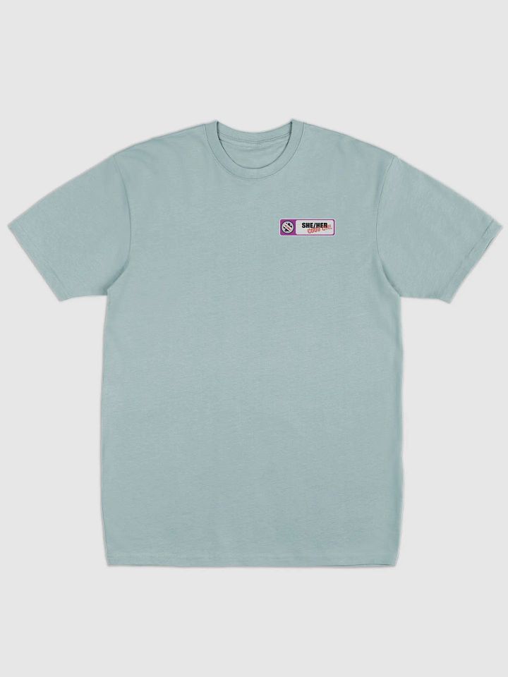 She/Her Good Girl Paw Print Nametag Tee product image (1)