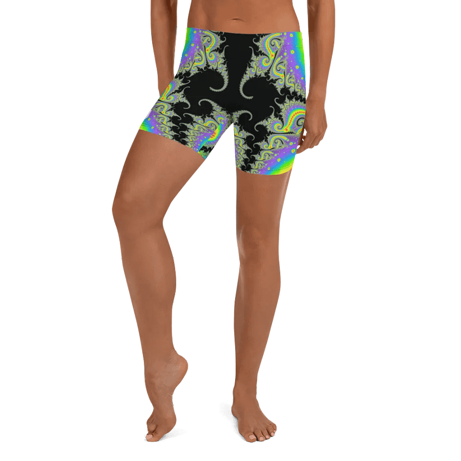 Fractal Bike Shorts - Fluorescent Nebula product image (3)