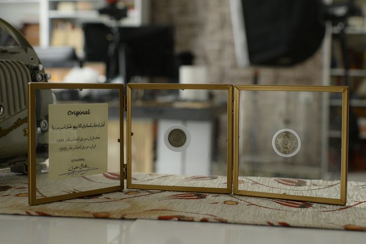 مجموعة مميزة _ اول عملتان معدنيتان صدرتا في تاريخ دولة سوريا 1921 product image (2)