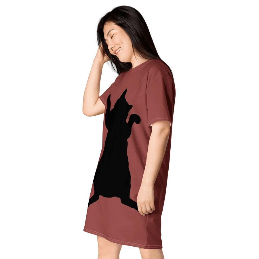 Dancing Demeowcracy Feline Pumpkin T-Shirt Dress product image (6)
