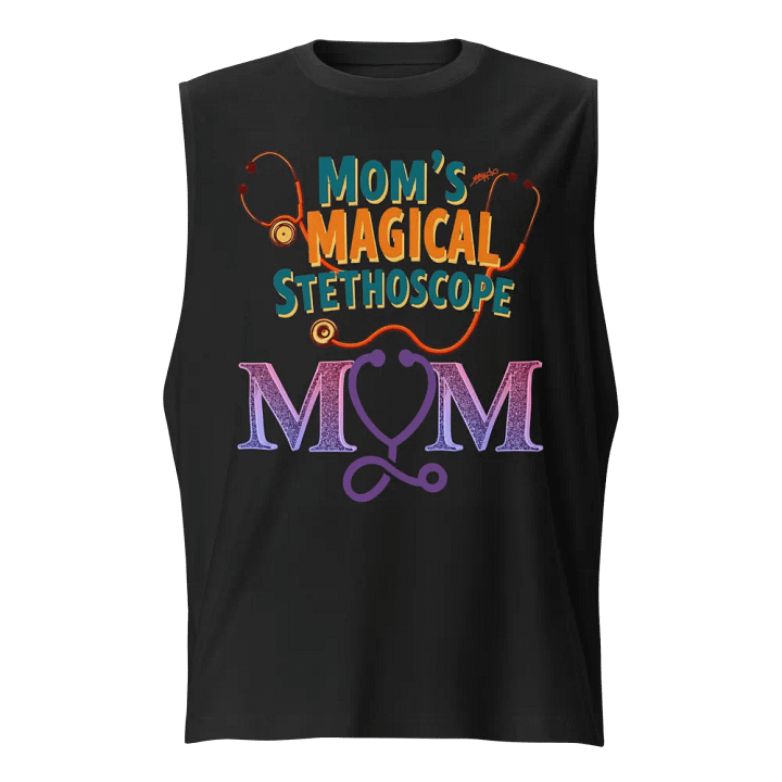 Mom's Magical Stethoscope Glittery Tank product image (1)