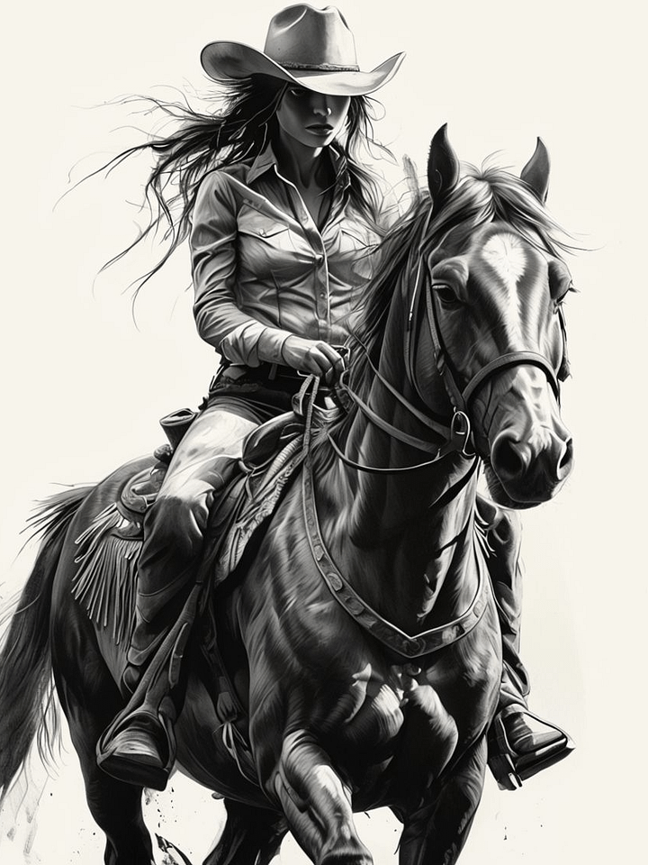 Wild West Rider Framed Poster product image (1)