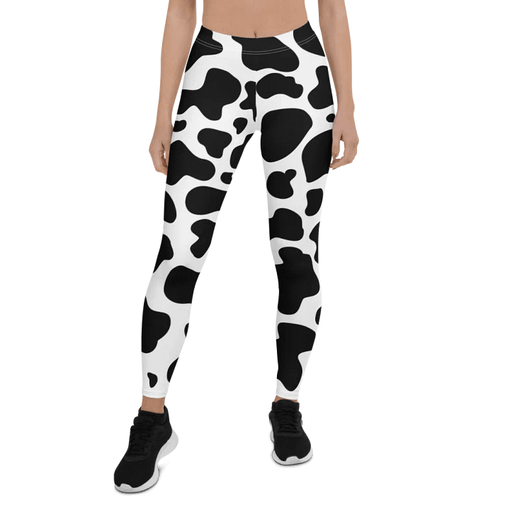 Chic Cow Print Leggings – Trendy & Comfortable for Every Occasion product image (1)