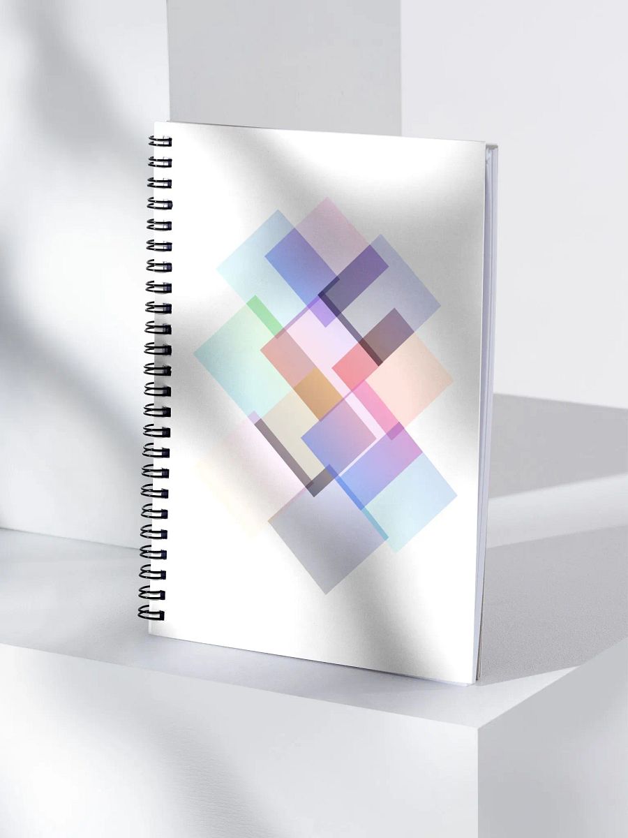 Geometric Gradient Artistic Squares Spiral Notebook product image (4)
