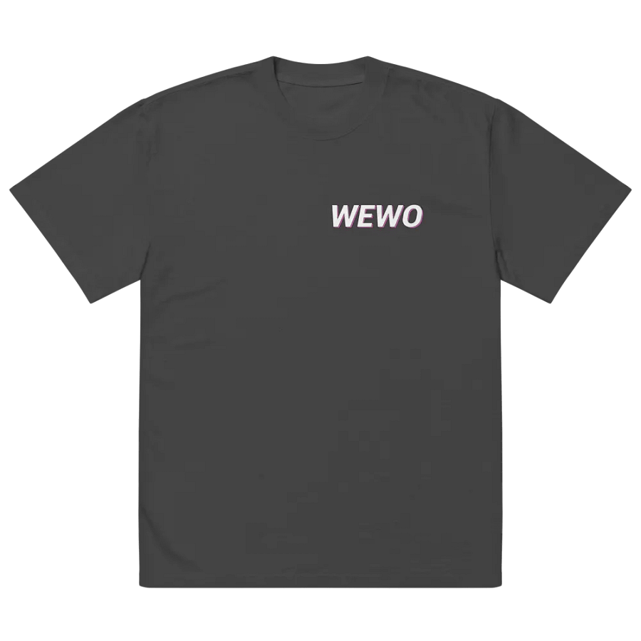 The WEWO text T-shirt product image (2)