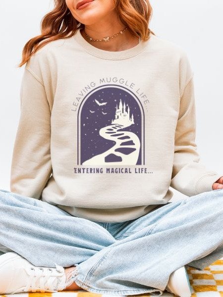 Magical Life Retro Minimalist Fall Sweatshirt product image (3)