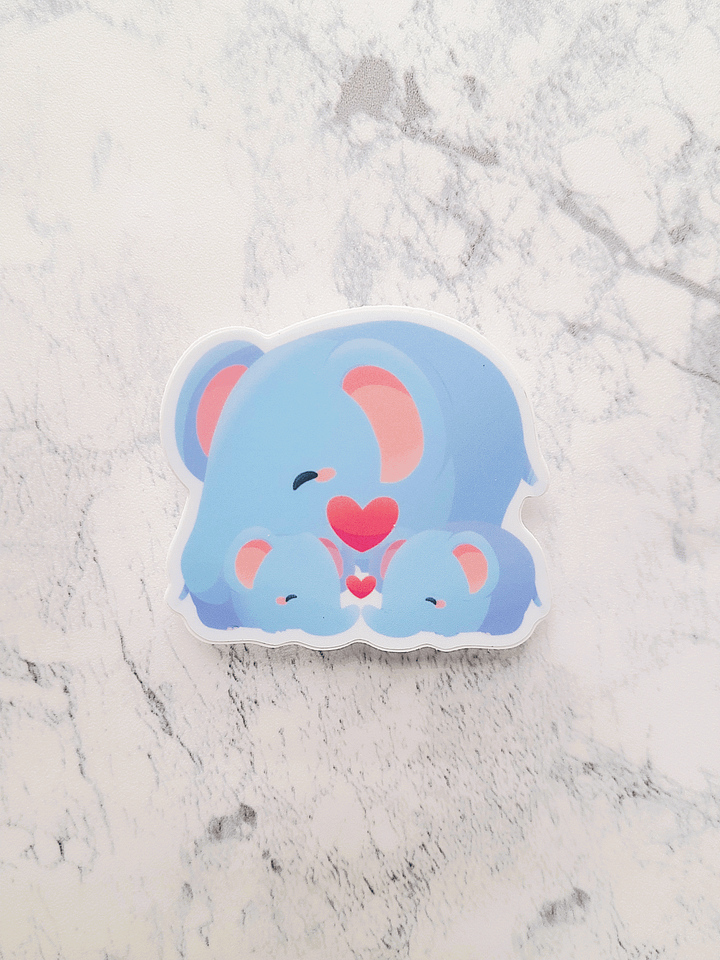 Elephant Family Sticker product image (1)