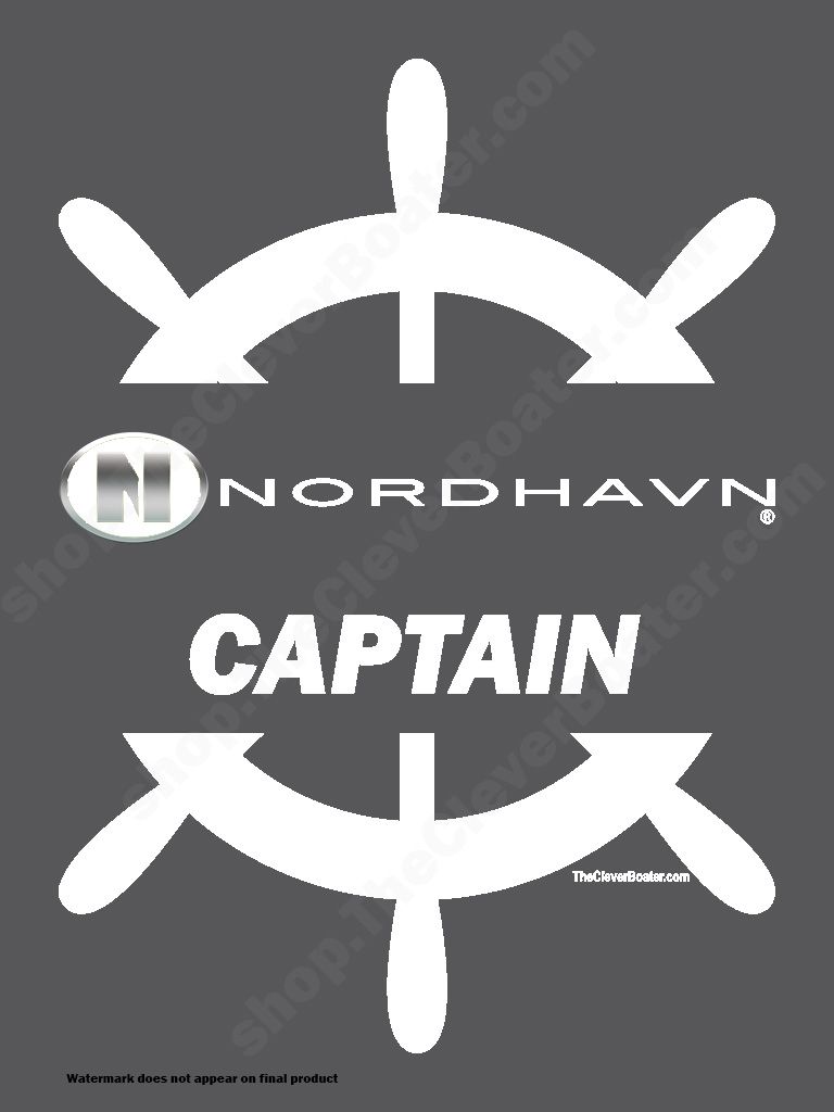 Nordhavn Captain - T-Shirt - Dark Shirt w/White Logo product image (2)