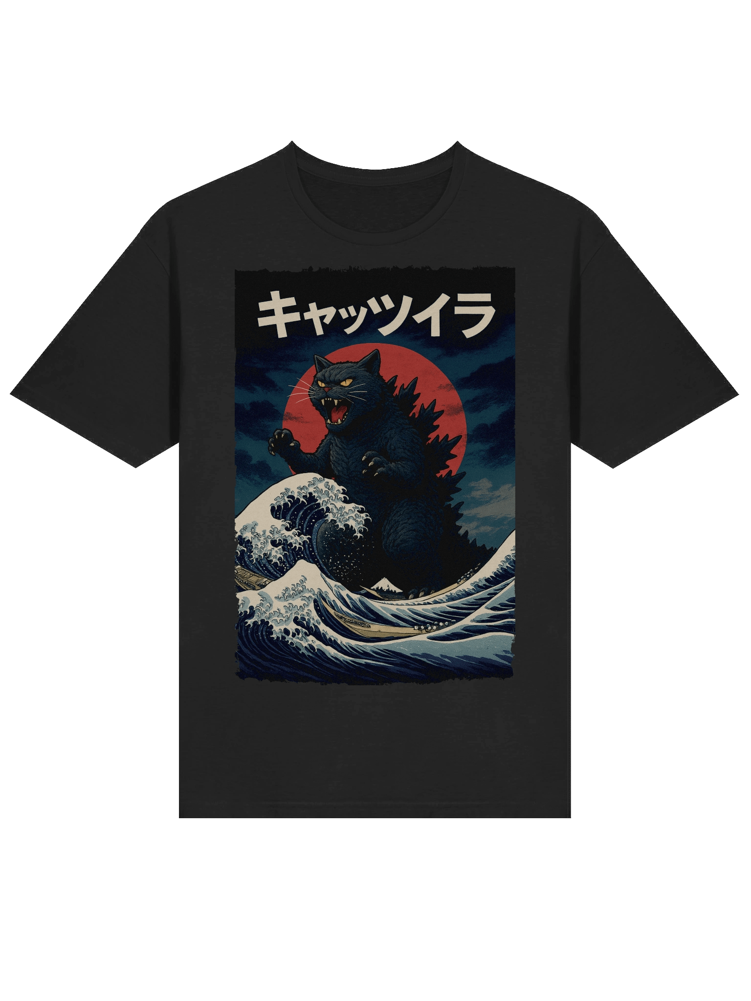 Catzilla Japanese Art T-Shirt product image (13)