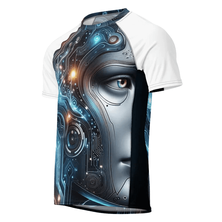 Cyborg Circuitry Men's Rash Guard | Ai Design product image (1)