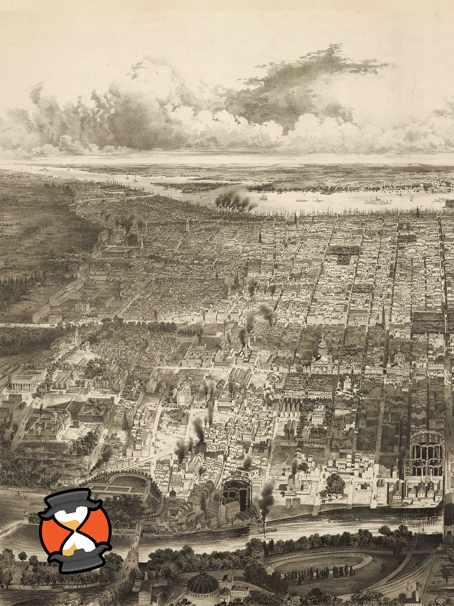Philadelphia 1857 Poster Print – Hand-Drawn Historic City Map (Unframed) product image (2)