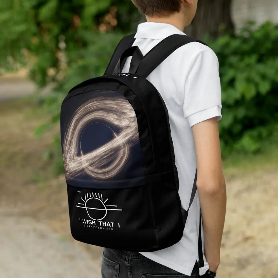 I WISH THAT I Black Hole Music Backpack product image (8)