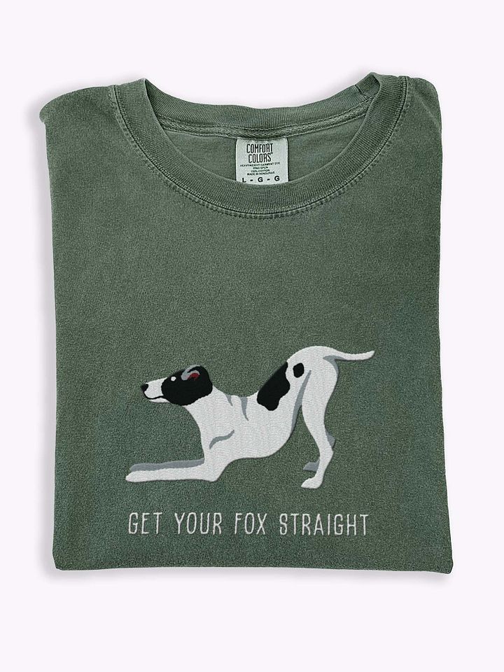 Get Your Fox Straight T-Shirt(Embroidered) of a Smooth Fox Terrier(Black & White) product image (1)