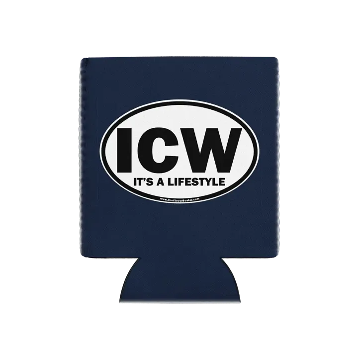 ICW-It's A Lifestyle - Dark Blue Can Koozie product image (1)