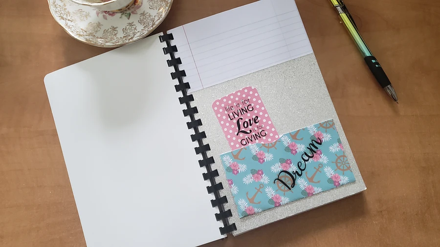 Peach Flora Comb Notebook Handmade product image (2)