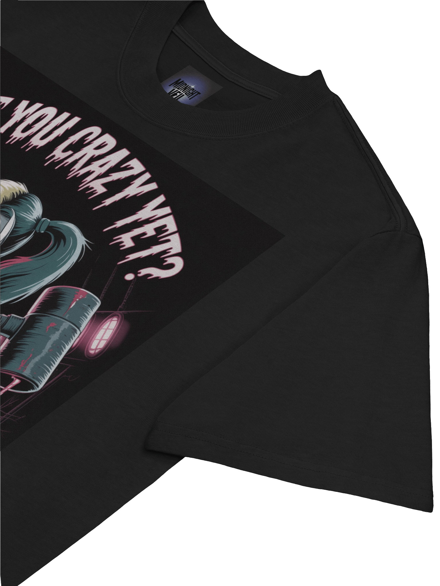 Harley Quinn 'Are You Crazy Yet?' Neon Labyrinth Oversized Faded T-Shirt product image (7)