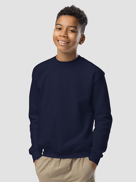 Photo showing Gildan Youth Crew Neck Sweatshirt