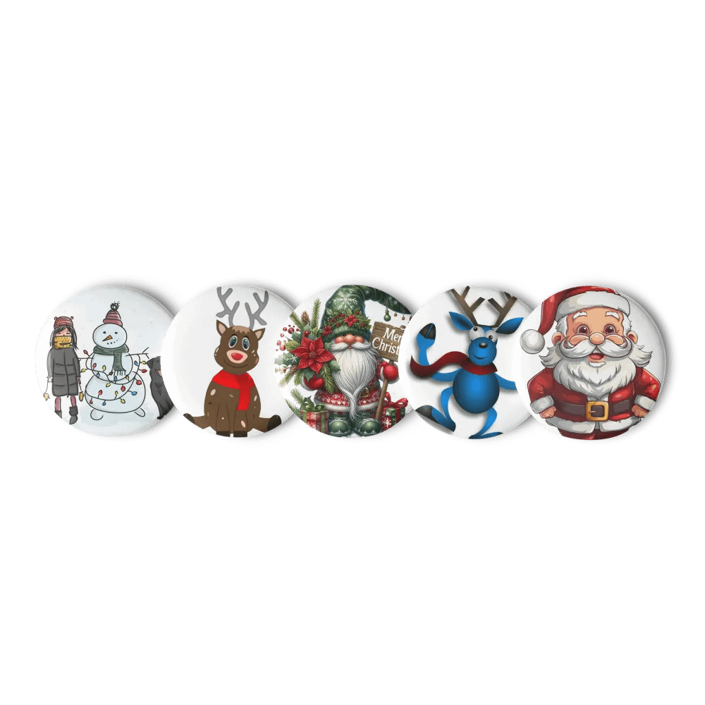 Festive Holiday Pin Button Set product image (6)