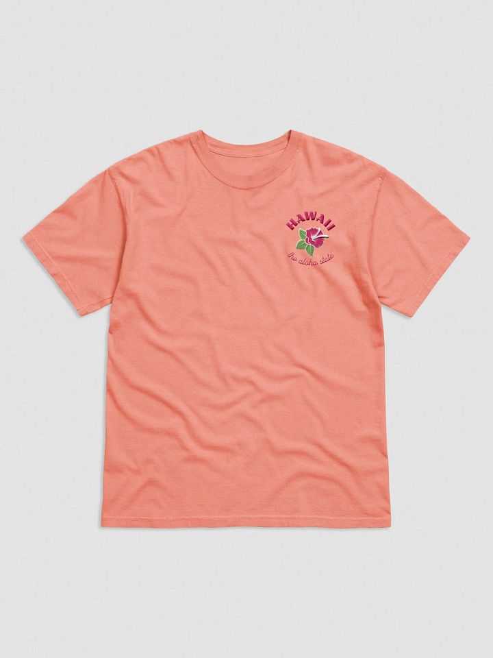 Hawaii Hibiscus Left Side Embroidery Tee product image (2)