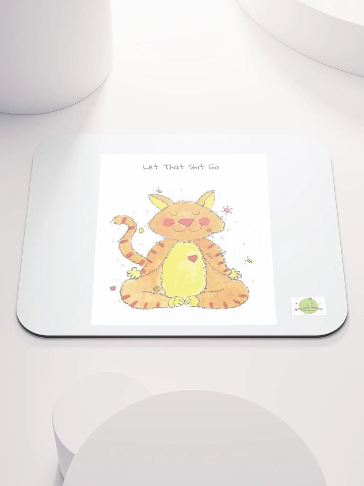 Ging Ging Meditating Cat Mouse Pad product image (1)