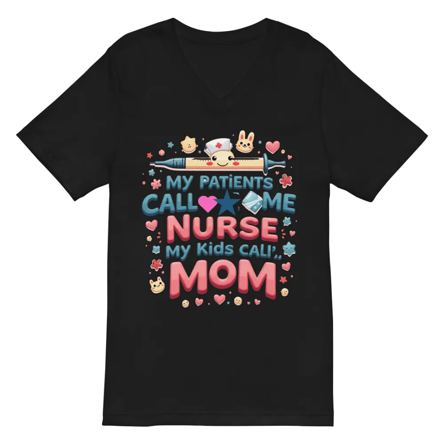 Nurse Mom Syringe V-Neck Tee product image (3)