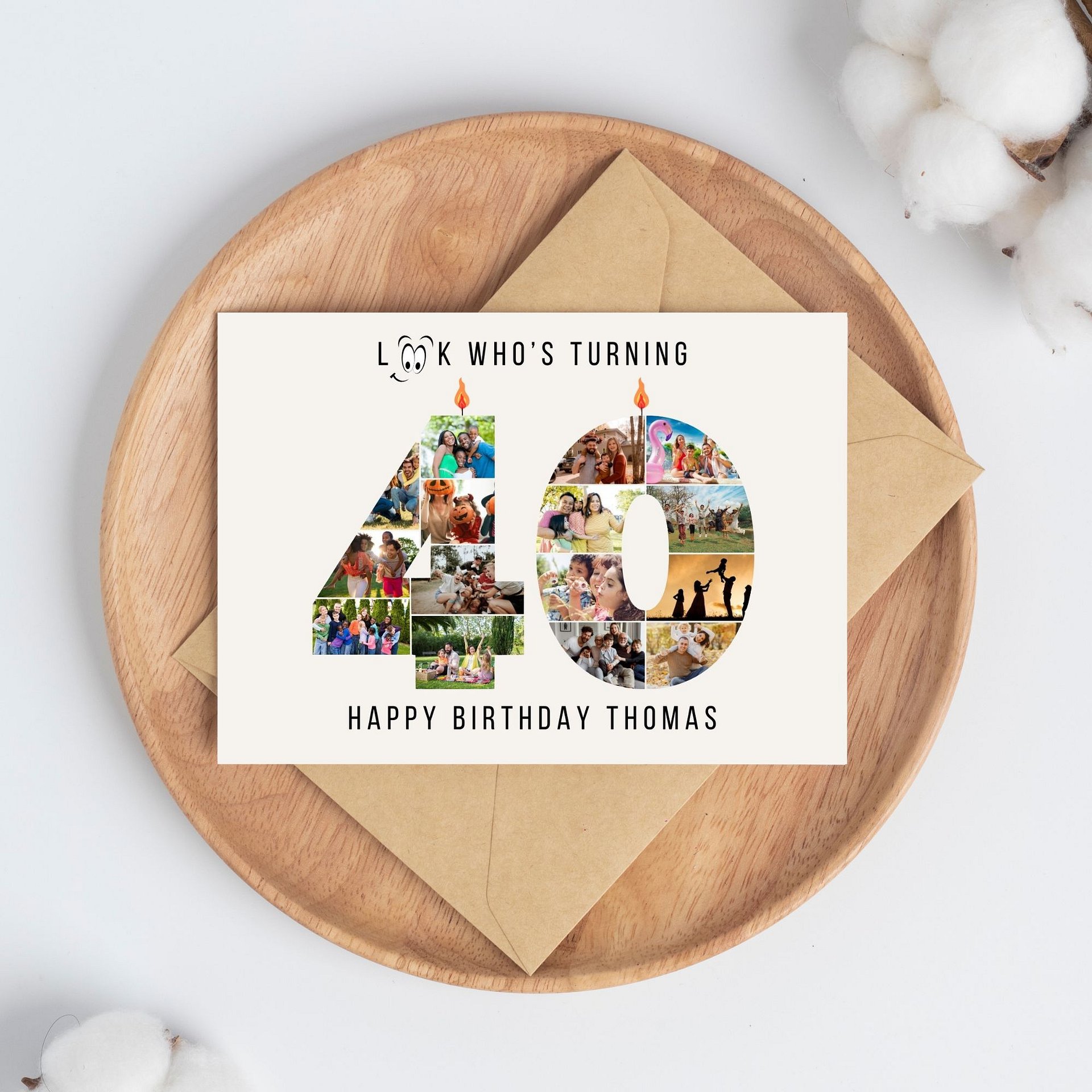 45th Birthday Number Photo Card Canva Template product image (9)