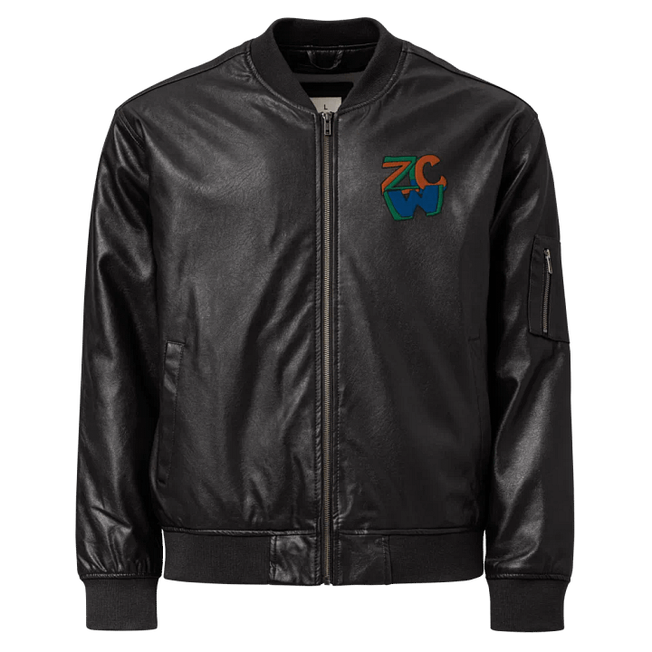 ZCW Stylized Letter Print Bomber Jacket product image (1)