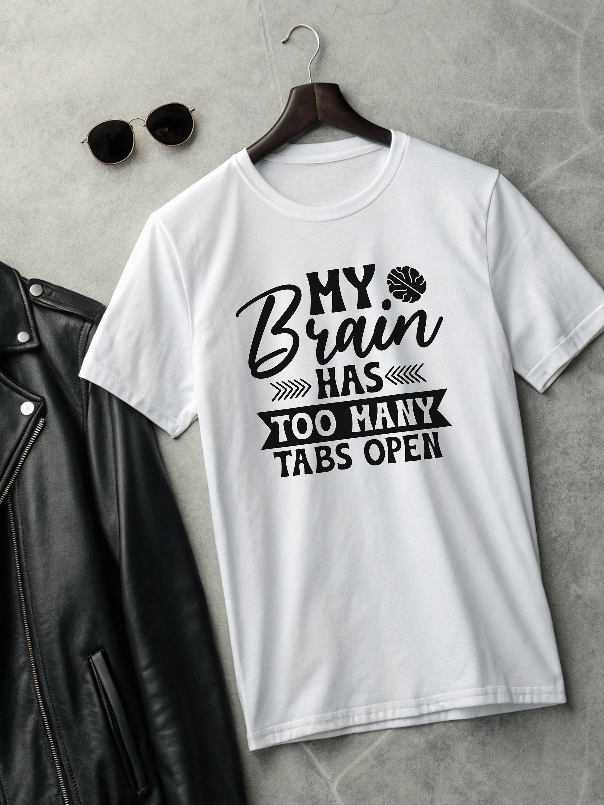 My Brain Has Too Many Tabs Open Women White T-Shirt product image (2)