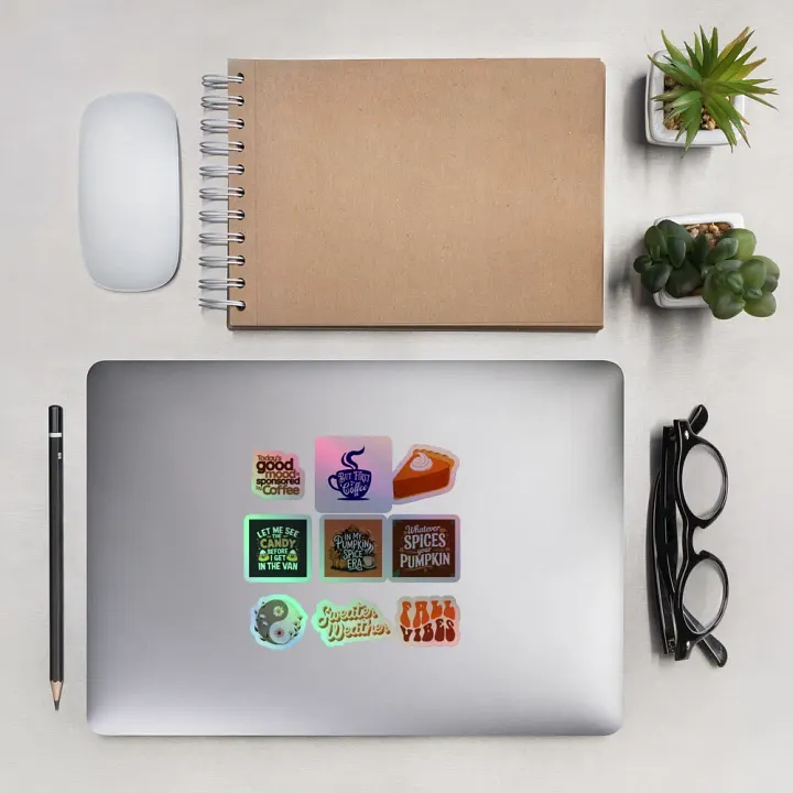 Fall Vibes Holographic Sticker Sheet product image (2)