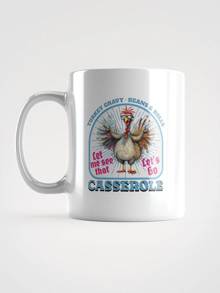 Turkey Gravy Beans And Rolls Casserole Quirky Glasses Mug product image (1)