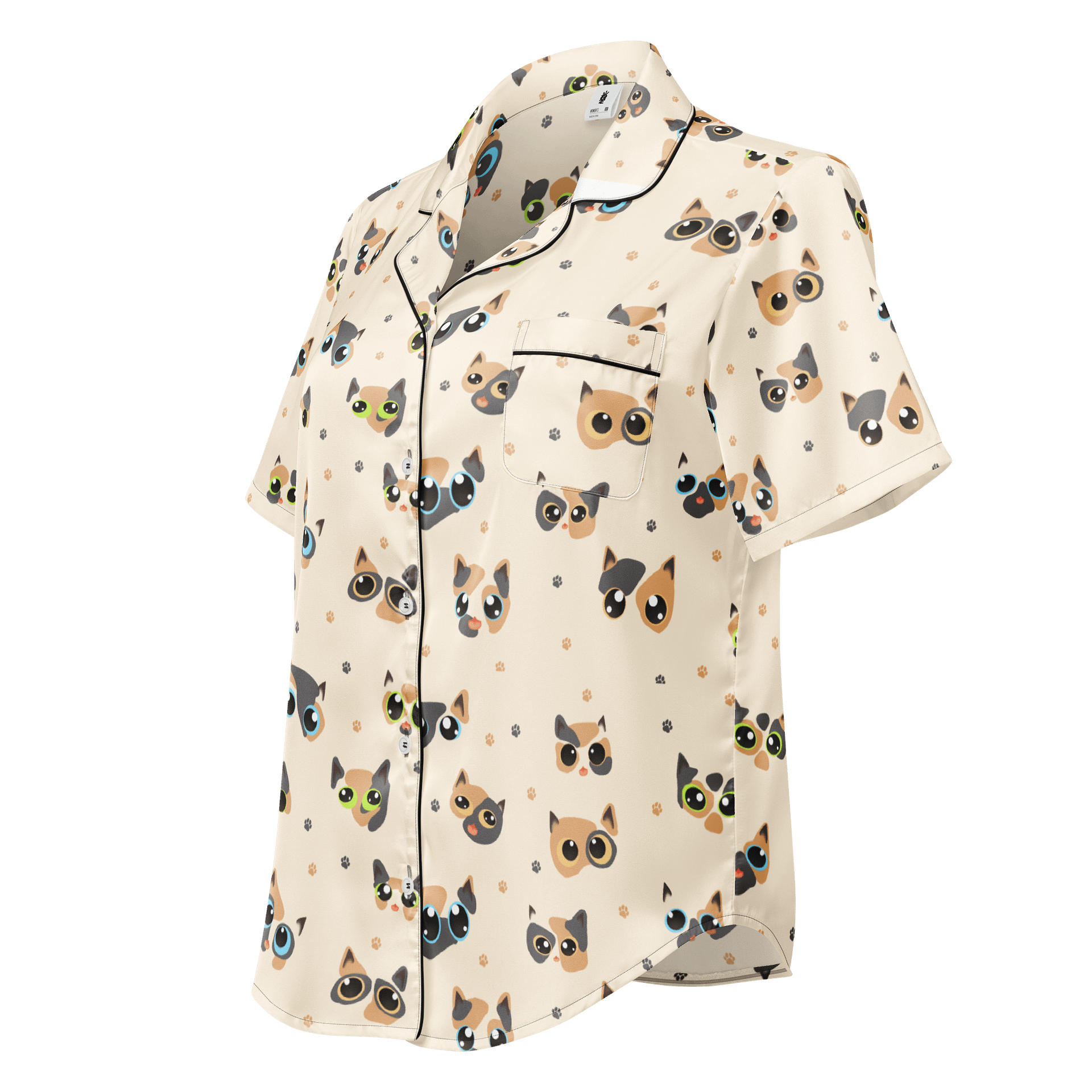 Calico Cat Short Sleeve Pajama Top product image (1)
