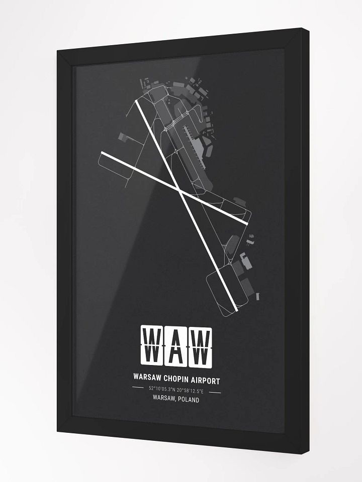 Framed Airport WAW Premium Map On Matt Paper product image (2)