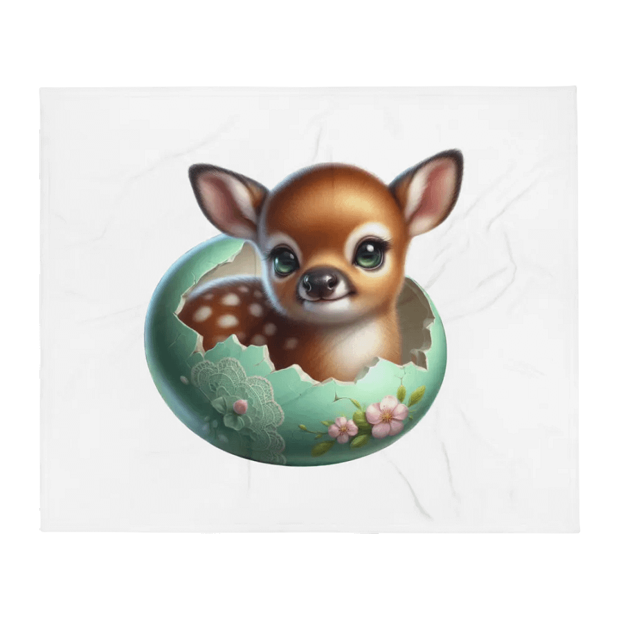 Deer Easter Egg - Throw Blanket product image (1)