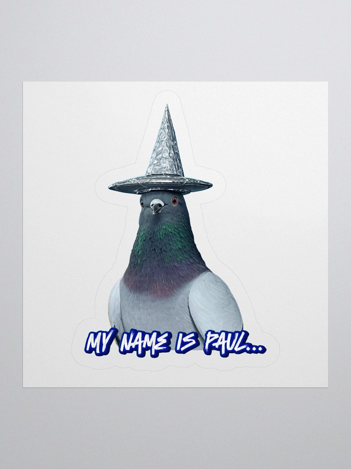My Name Is Paul – Tin Foil Hat Sticker (MiTM) product image (1)