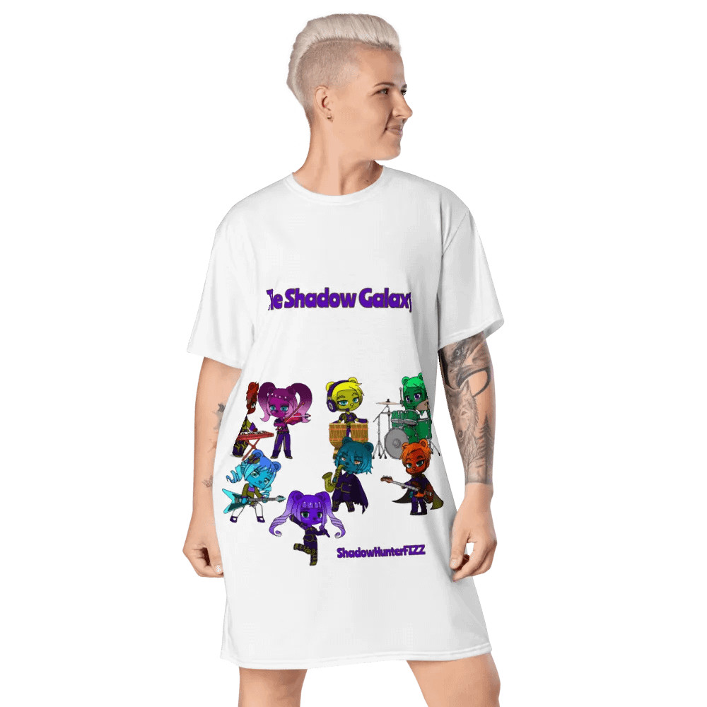 The Shadow Galaxy (Shadow Bear Band) T-Shirt Dress product image (6)