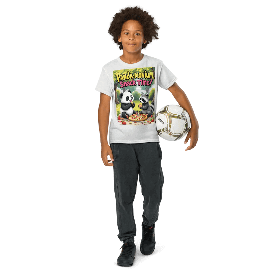 Panda-monium Snack Time Youth Sports Tee product image (73)