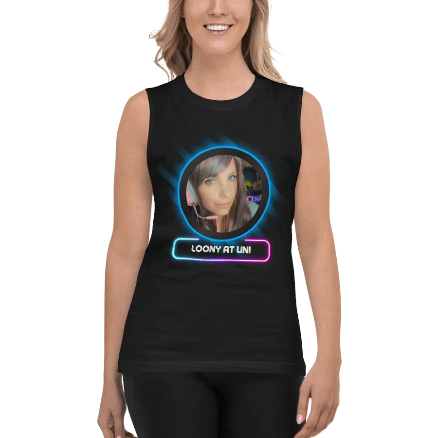 Loony Avatar Muscle Tank (purple wall square background) product image (4)
