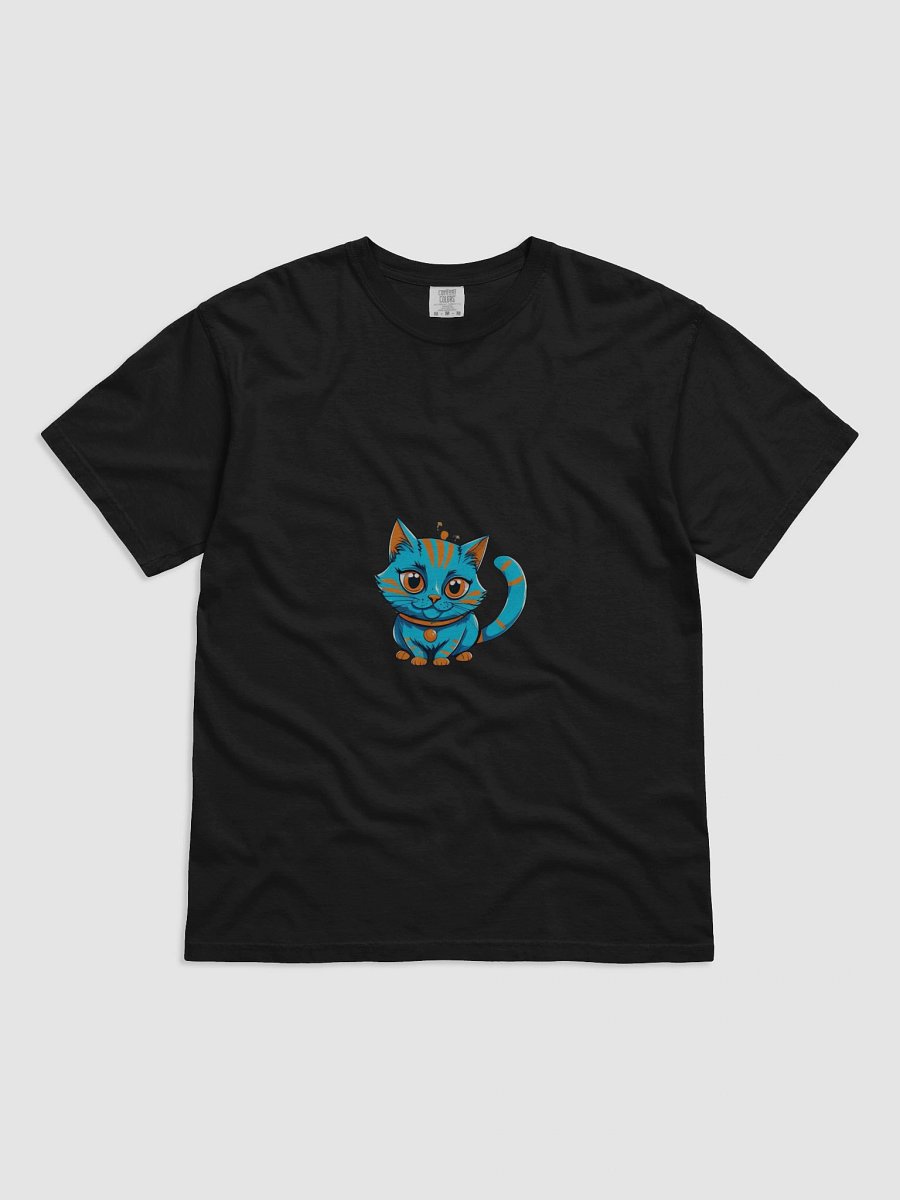 Whimsical Blue Cat Cartoon T-Shirt product image (1)