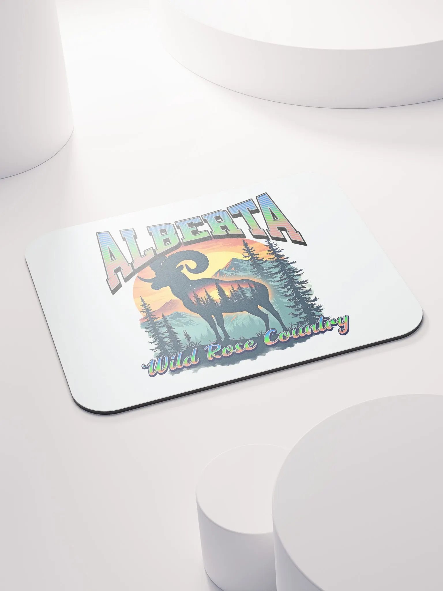 Alberta Wild Rose Country Rocky Mountain Bighorn Sheep Wilderness Mouse Pad product image (4)